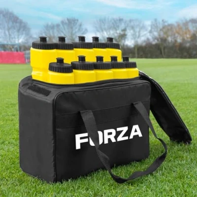 Image of FORZA 10 Water Bottles (750ml) &amp; Carry Bag Set │ 10x Bottle Capacity │Must Have Travel Essentials (Yellow)