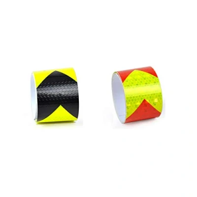 Image of 50MM*3M Waterproof Reflective Safety Hazard Caution Tape Striped Floor Marking Self adhesive Warning Sticker,Anti Slip 2PCS
