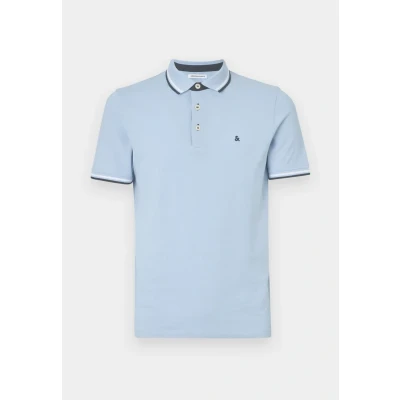 Image of Jack &amp; Jones Jjepaulos Polo shirt, Men&#039;s, Size: Medium, Chambray blue