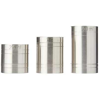 Image of Beamount THIM3 Thimble Bar Measures Bundle Set, Stainless Steel, Silver, 10 x 5 cm
