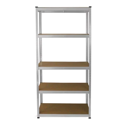 Image of 3 Garage Shelving Units 5 Tier Racking Storage Warehouse Bays Industrial Heavy Duty Boltless Galvanised Steel Shelves/FREE Rubber Mallet &amp; Bay Connectors