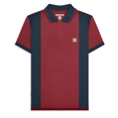 Image of Lambretta Mens Vint Polo Burgundy/Navy XL