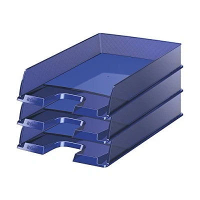 Image of Esselte A4 Letter Tray, Blue, Pack of 10, Europost Range, 623600