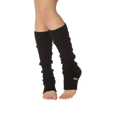 Image of 1 Pair Black Dance and Yoga Legwarmers Ladies One Size ToeSox