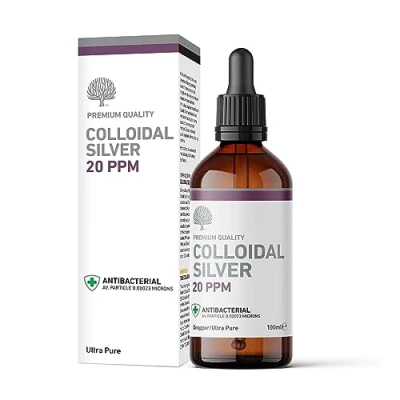Image of Nature&#039;s Greatest Secret Premium Quality Antibacterial 20ppm Colloidal Silver Dropper Bottle 100ml
