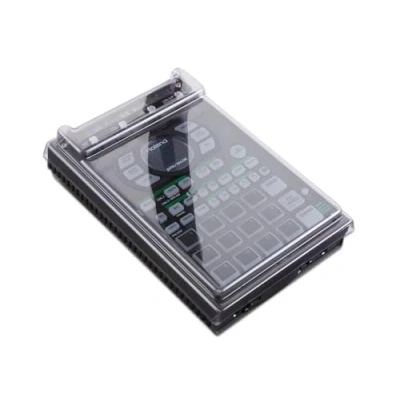 Image of Decksaver Cover for Roland SP 404 Super Durable Polycarbonate Protective lid in Smoked Clear Colour, Made The UK Producers&#039; Choice Unbeatable Protection