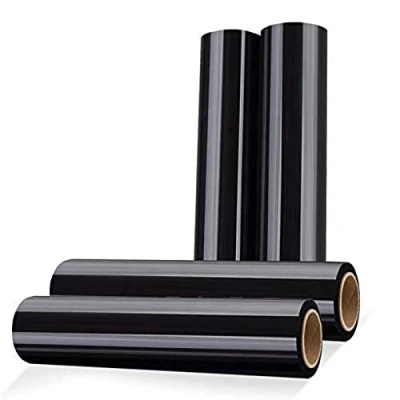 Image of Pkge Black Pallet Stretch Shrink Wrap Roll Parcel Packing Cling Industrial Film for Moving House Wrapping Pallets and Parcels 400mm x 250m 17mu (Pack of 4)