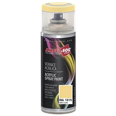 Image of Ambro Sol V4001015 Multipurpose Acrylic Enamel Spray Paint, Light Ivory, 400 ml