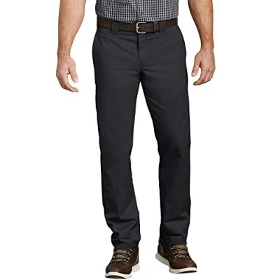 Image of Dickies Men&#039;s Slim Taper Stretch Twill Work Pant, Black V1, 32W x 34L