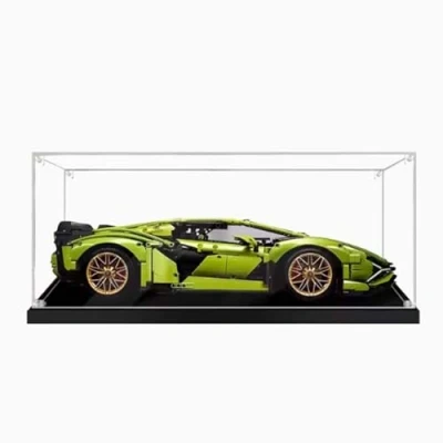 Image of Building Block Acrylic Showcase Display Box, Dustproof Case for Lego 42115 Technology Lamborghini Sián FKP 37 (Display Only Included, No Kit)(3mm)