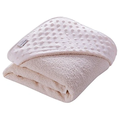 Image of Clair de Lune Dimple Hooded Towel, Super Soft Cotton/Terry Towelling, 70 x cm Cream