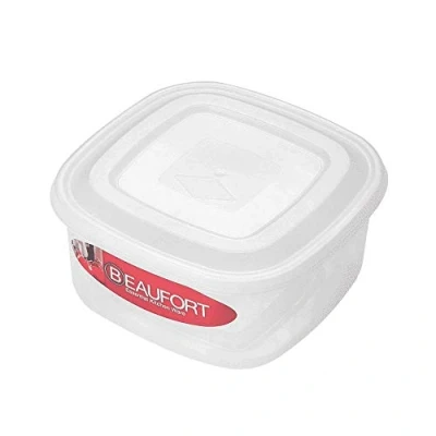 Image of Beaufort 0.6 LTR Square Food Container with Lid, Clear