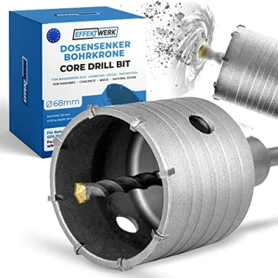 Image of EFFEKTWERK SDS Plus Drill Bit 68 mm Can Masonry Aerated Concrete Brick Natural Stone Socket for Hammers Hammer Impact Resistant Sockets