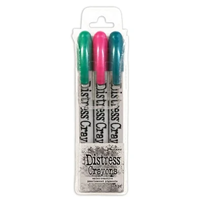 Image of Ranger Tim Holtz Distress Pearl Crayons Holiday Set 4, Acrylic, Multicoloured, 3 Pack