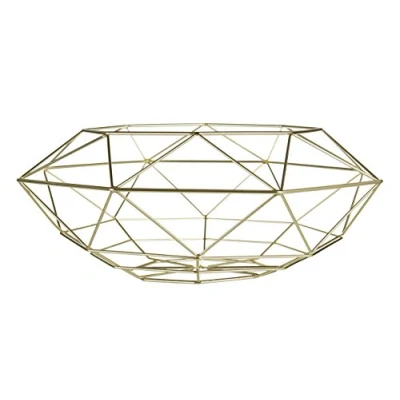 Image of Premier Housewares Vertex Fruit Basket, 39 cm Gold Plated