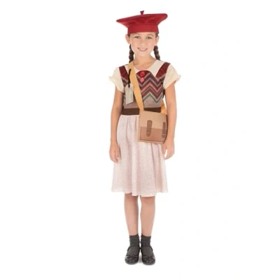 Image of Bristol Novelty CF173 Evacuee Schoolgirl (M), Girls, Multi Colour, Age 6 8 Years Old