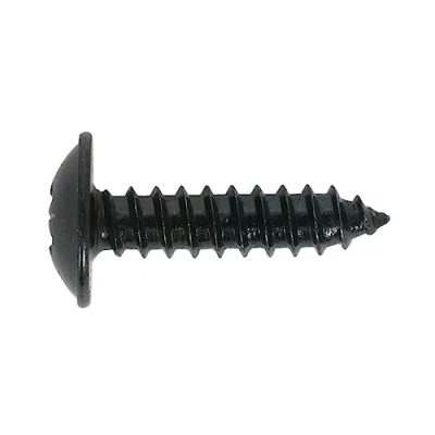Image of Sealey Self Tapping Screw 4.8 x 13mm Flanged Head Black Pozi Pack of 100