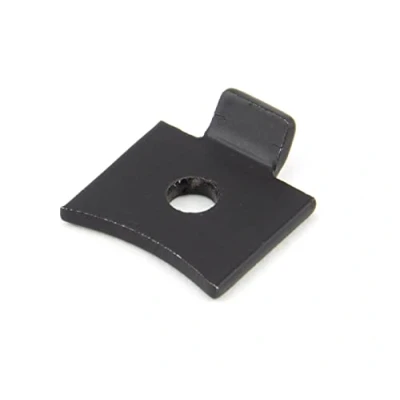 Image of From The Anvil 92159 Black Single Stud for Flat Bookcase Strip, Overall Size: 19mm x 21mm