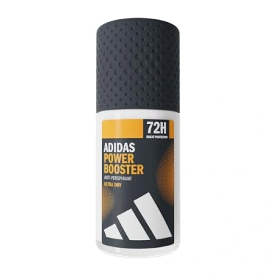 Image of adidas Power Booster Antiperspirant Roll On Deodorant for Him, 72 Hours of Dry Freshness, Aromatic Woody Fragrance, 50 ml