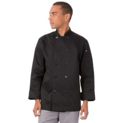 Image of Chef Works Bastille Coat Jacket, Black, 7X Large