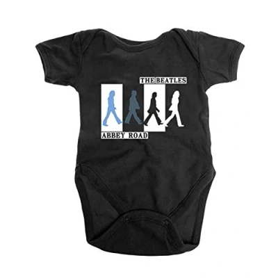 Image of The Beatles Kids Baby Grow: Abbey Road Colours Crossing 3 6 Months Black