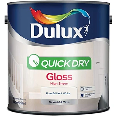 Image of Dulux Quick Dry Gloss Pure Brilliant White 2.5L [Misc.]