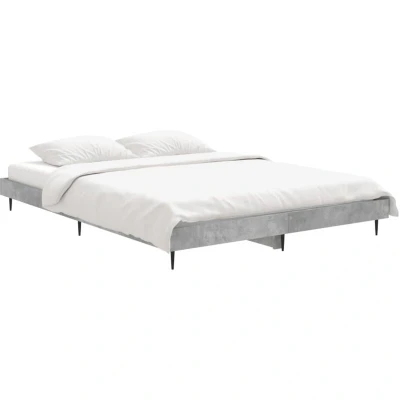 Image of vidaXL Bed Frame without Mattress Concrete Grey 140x190 cm