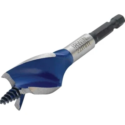 Image of IRWIN 1921994 6X Blue Groove Stubby Wood Bit 22 mm x 4 Inch