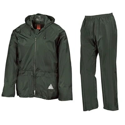 Image of Result RE95A Heavyweight Waterproof Jacket/Trouser Suit Olive, X Large