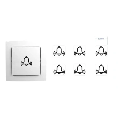 Image of Bell Sticker Set of 6 Stickers Alarm (RP1/2) (10 mm)