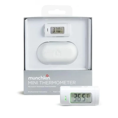 Image of Munchkin Infrared Thermometer Non Contact Touchless for Baby Single Button LCD Display Compact &amp; Travel Friendly Kids Children Body Temperature with Fever Alert Essentials