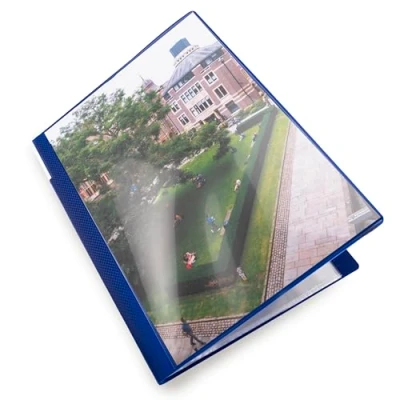 Image of Rapesco 0910 A4 Soft Cover Presentation Display Book with 20 Pockets, Blue