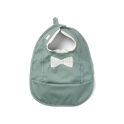 Image of Elodie Details Baby Feeding Bib for and Toddlers, Waterproof with Pocket, Scandinavian Design Pebble Green, Green