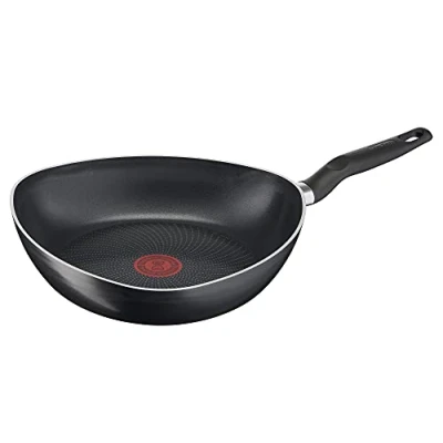 Image of Tefal C26770 Start&#039;Easy Triangle Pan 26 cm Non Stick Coating Safe Thermal Signal Thermo Fusion Healthy Cooking Suitable for Induction Effortless Cleaning Black