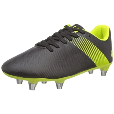 Image of Canterbury of New Zealand Junior Unisex Phoenix 3.0 Soft Ground Rugby Shoe, Black/Wild Lime, 13 UK