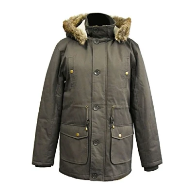 Image of Rockface Mens Fish Tail Casual Parka Medium Khaki