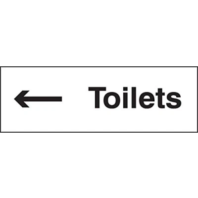 Image of Information Signs Toilets arrow left Self Adhesive Vinyl