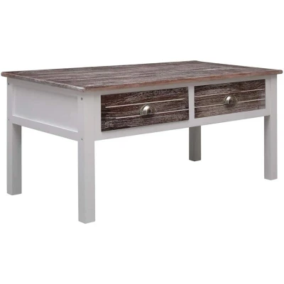 Image of vidaXL Coffee Table Brown 100x50x45 cm Wood