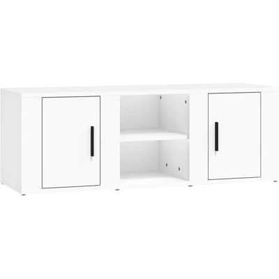 Image of vidaXL TV Cabinet White 100x31.5x35 cm Engineered Wood