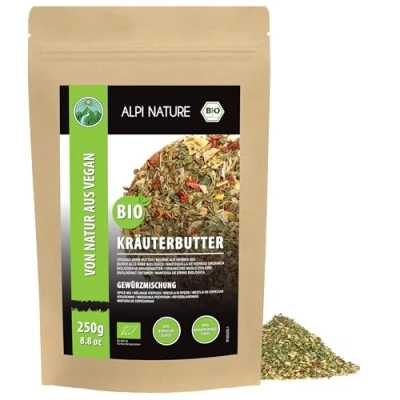 Image of organic herb butter spice, spice mix, 100% natural, ingredients, no artificial additives (250 GR (8.8oz))