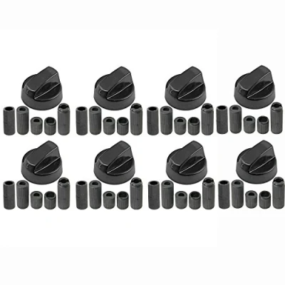 Image of Spares2go Control Switch Knob for Leisure &amp; Rangemaster Oven Cooker/Hobs (Black, Pack of 6)