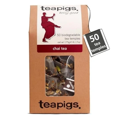 Image of Teapigs Chai Tea Bags Made With Whole Leaves (1 Pack of 50 bags)