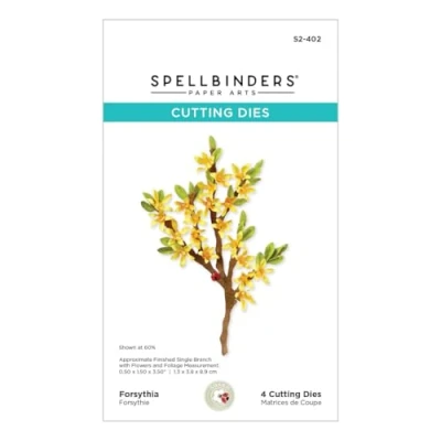 Image of Spellbinders S2 402 Forsythia Etched Dies from The Nature&#039;s Botanical Garden Collection by Susan Tierney Cockburn