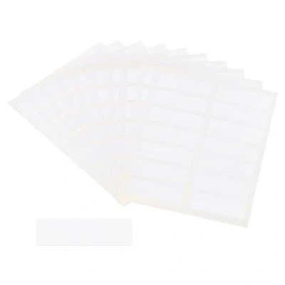 Image of M&amp;G 1400 Pcs Name Tag Stickers, Labels Stickers Waterproof Adhesive Blank for Stuff Daycare Supplies Bottle Clothes Fabric Folder Office Camp, 13x38mm, White