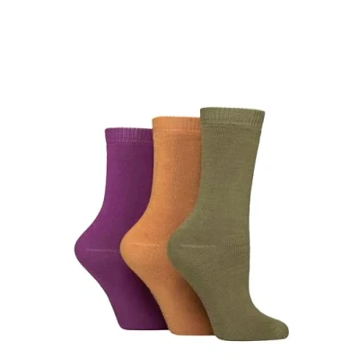 Image of Women&#039;s 3 Pair SOCKSHOP Cushioned Bamboo Boot Socks Wild Terrain 4 8