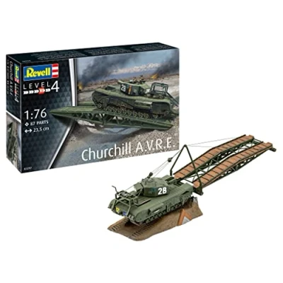 Image of Revell 03297 Churchill A.V.R.E. 1:76 Scale Unbuilt/Unpainted Plastic Model Kit