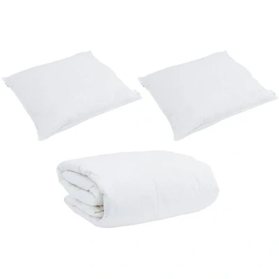 Image of vidaXL Winter Duvet Other with Pillow 3 pcs White 240 x 260 cm Down