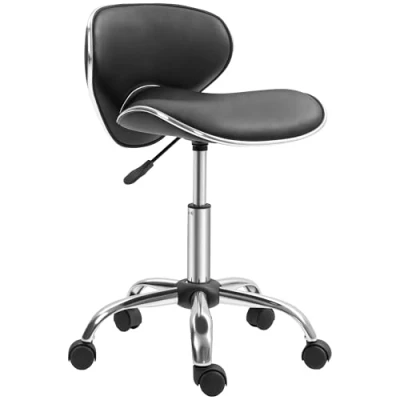 Image of HOMCOM Adjustable Rolling Swivel Beauty Salon Chair, Stool for Spa, Technician Black