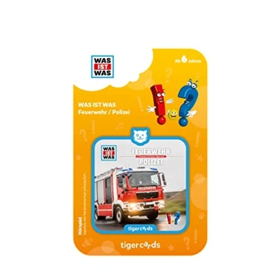 Image of tigermedia 4402 Tigercard Fire Brigade/Police, Multicoloured, Feuerwehr/Polizei (was IST was)