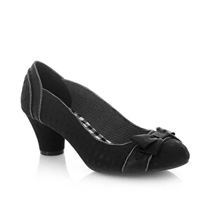 Image of Ruby Shoo Women&#039;s Black Hayley Court Shoe Pumps UK 4 EU 37